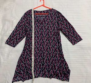 Patterned Tunic Top Stretchy