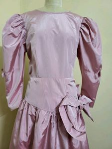 Vintage Pink Satin Dress