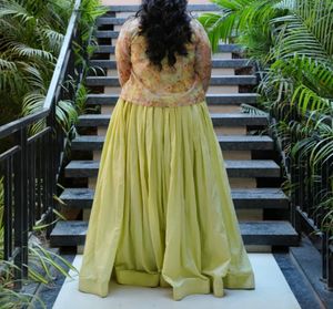 Yellow Gown With Shrug