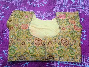 beautiful silk multicolored blouse