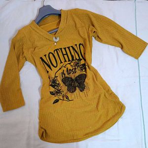 Stylish Mustard Graphic Tee