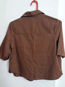 Brown Office Wear Top