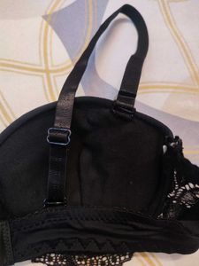 Black Lace Trim Bra