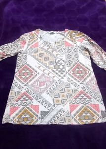 Patterned V-Neck Tunic