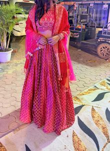 Red Embroidered Lehenga Choli Set