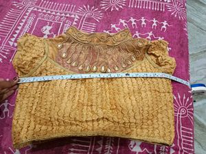 high neck work Paded blouse