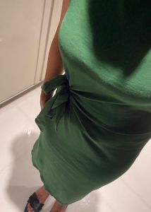 Green Tie Waist Dress