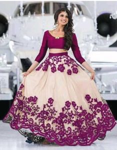 Purple Embroidered Lehenga Choli with Dupatta 💜