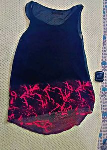 Mess Black Korean Top