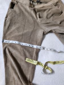 Go Colors Corduroy Beige Stretch Trousers