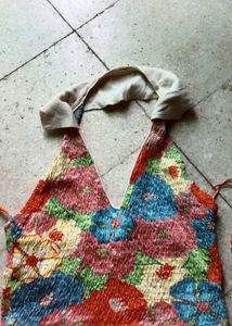 Floral Smocked Halter Top