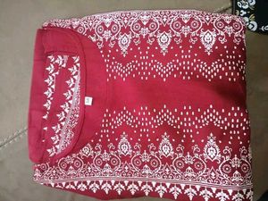 Red  Printed  Dress