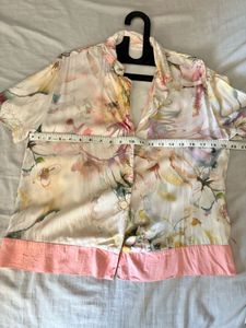Vintage Floral Print Camp Shirt