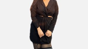 Shirt collar dress with cutout