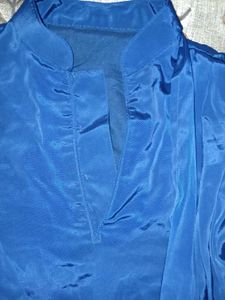 saree type top Blue Dress