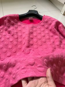 🛍️ Hot Pink Textured Knit Top by Vero Moda - Size