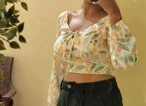 Floral Print Tie Top