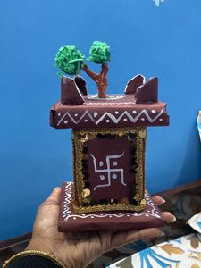 Handmade Cardboard Artificial Tulsi Plant