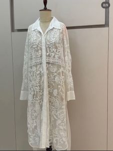 Zara White Embroidered dress