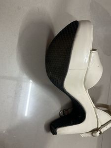 White Denill Heels - Size 41