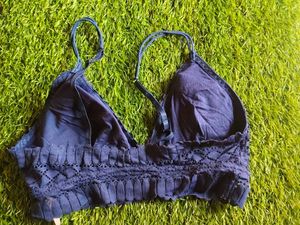 Navy Blue Lace Bralette
