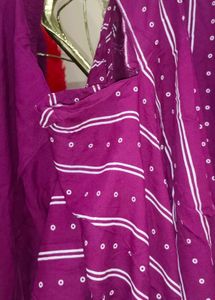 Purple Printed Kurta