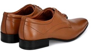 Men’s Genuine Leather Tan Formal Derby Shoes