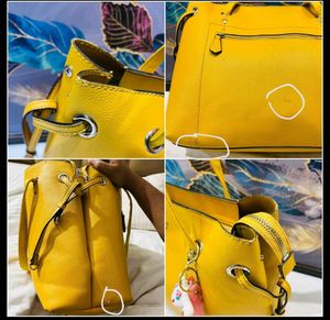 Guess yellow handbag