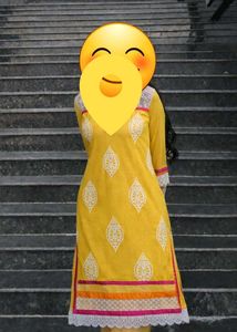 Elegant Yellow Printed Kurta