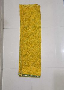 Yellow Bandhani print Saree