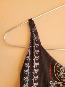 Handblock print Black Dress