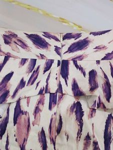 (700)Ruffled Leopard Print Skirt