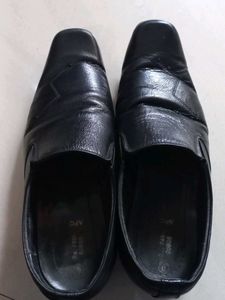Leather Shoe Black Color