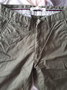 Olive Green Casual Pants