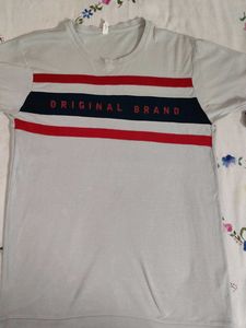 Striped Original Brand Tee