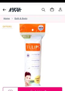 Tulips Cotton Ped 100 Piece Per Pack