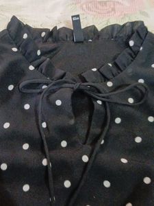 Polka Dot Ruffle Blouse