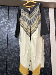 Pure Cotton Kurti - full Sleeves &amp; Modern Print