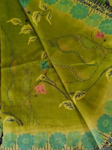 Green Floral Saree