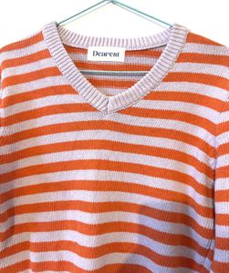 Striped V-Neck Sweater