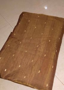 Elegant Brown Striped Saree