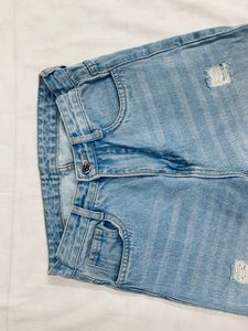 Ripped Straight Fit Jeans