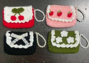 Crochet Mini Purses with Pearl Handle - Cute & Han