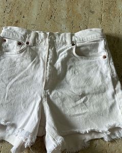Denim White Shorts