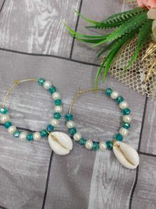 crystal beaded hoop earrings