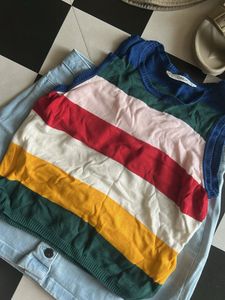 Cute Bundle: Skirt &amp; Striped Top