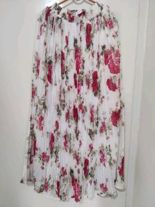 Floral Pleated Skirt