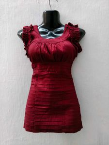 Burgundy Sleeveless Dress