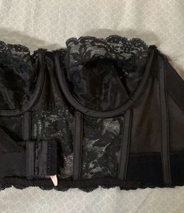Vintage Black Lace Bustier