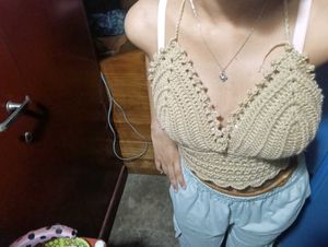 ๋࣭ ˖ 𐔌 Beach wear knitted top aesthetic 🐇  . ۫